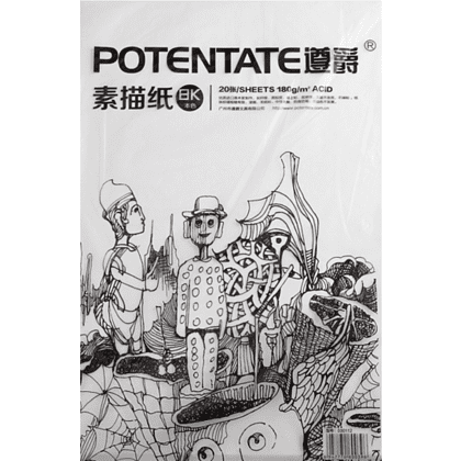 Бумага для рисования "Potentate", 180 г/м2, 78.7х109.2 см, натуральный белый