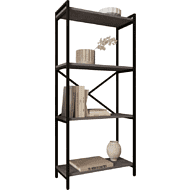 Стеллаж ALLERD RION, черный муар, 675х300х1500, металл бруклин