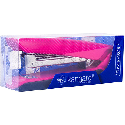 Скобосшиватель "Nowa-10/S", №10, 15 листов, розовый - 2