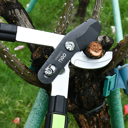 Секатор садовый "Deli", 630-870 мм, телескопический, черный, зеленый - 6