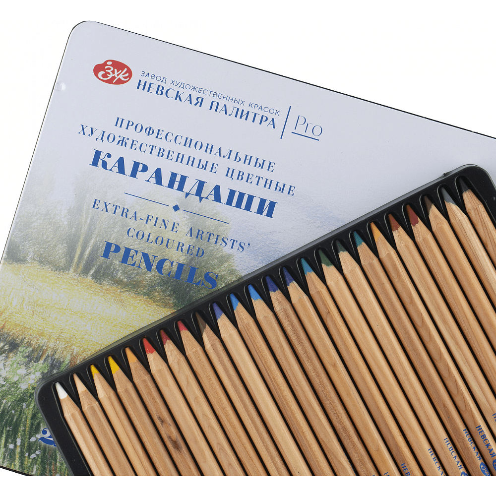 Цветные карандаши "Мастер-Класс", в жестяном пенале, 24 цвета - 3