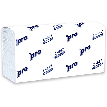 Полотенца бумажные  PROtissue W - сложение, 200 листов, 2 слоя, 100% целлюлоза - 2