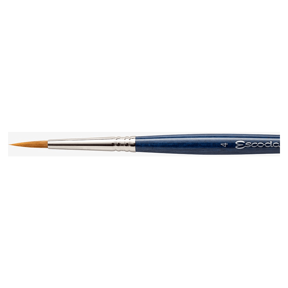 Кисть "Escoda Chronos", микс, круглая, на короткой ручке, № 4 - 2