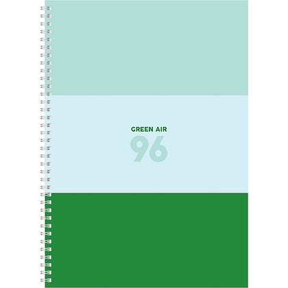Тетрадь "Green air", А4, 96 листов, клетка, ассорти - 5