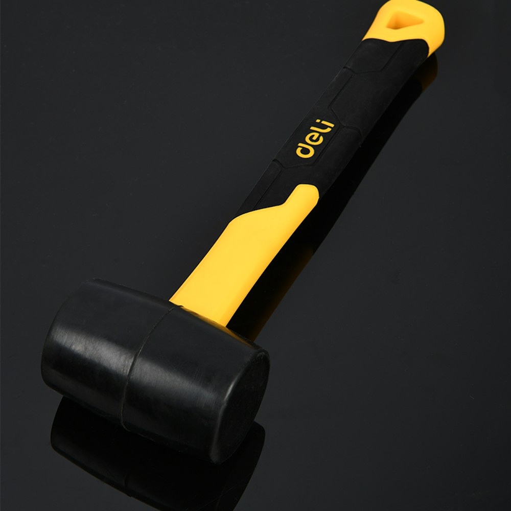 Киянка резиновая черная Deli YS EDL5916, 0,45 кг, фибергласовая рукоятка - 5