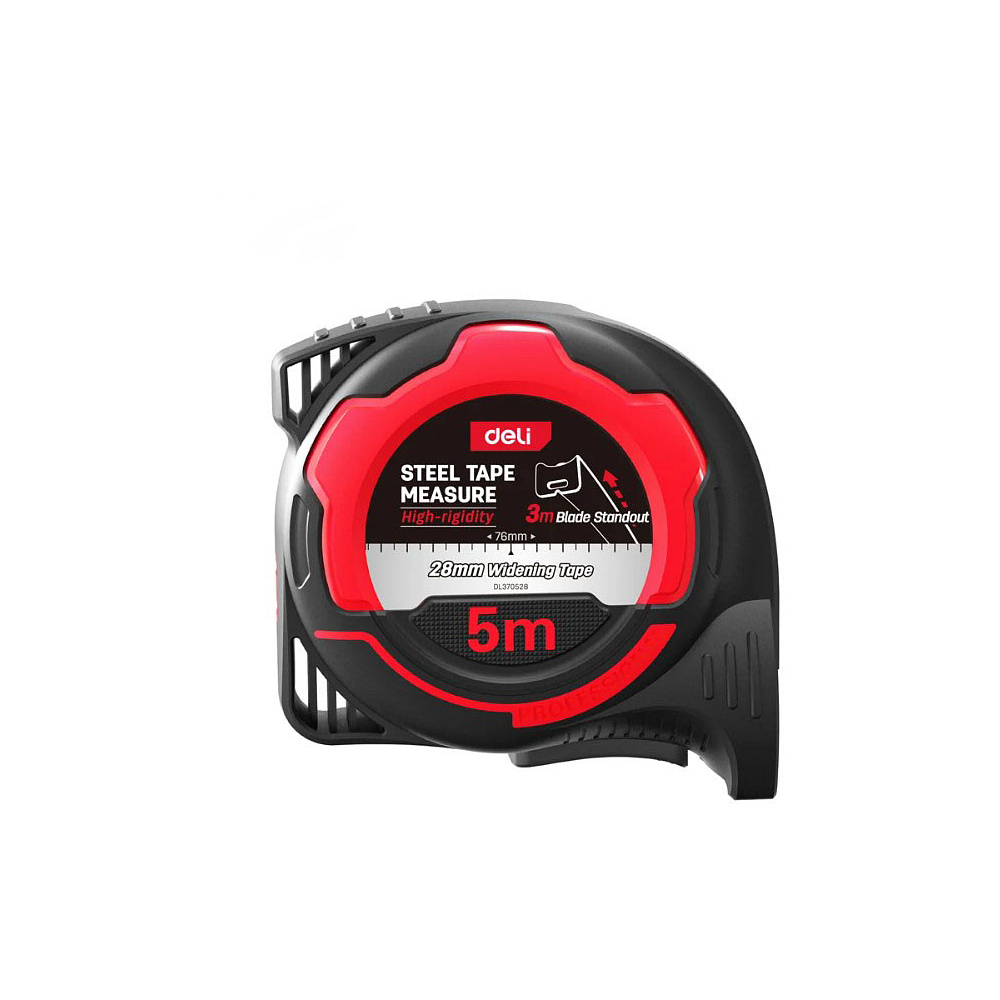 Рулетка Deli RS EDL370528, 5 м х 28 мм, красный, черный
