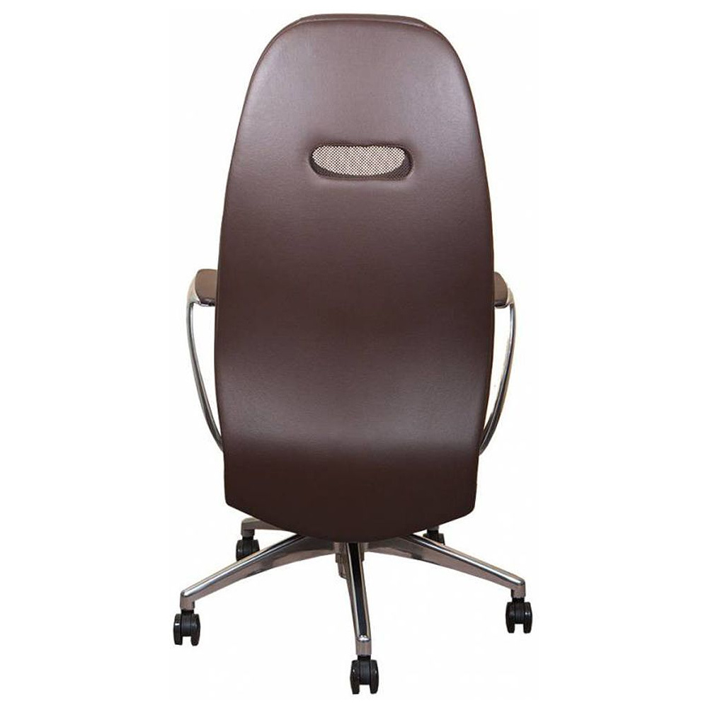 Кресло для руководителя "Бюрократ ZEN", кожа, алюминий, коричневый - 4