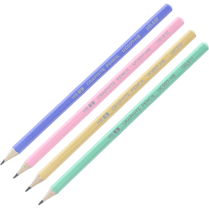 Карандаш простой "iSelect", HB, ассорти