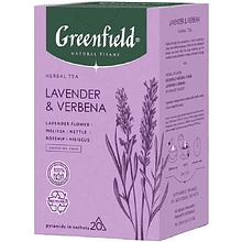Чайный напиток "Greenfield Tisane Lavender&Verbena", 20 пакетиков x 1.8 г, с лавандой и вербеной