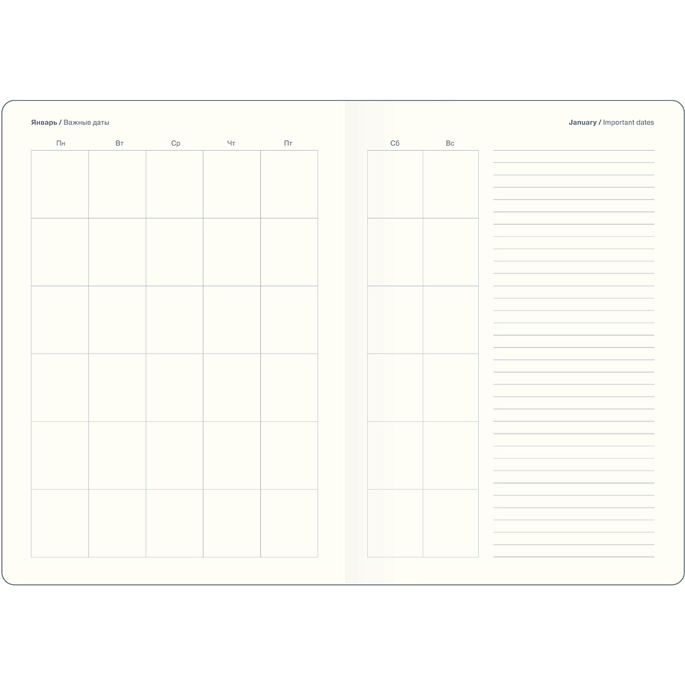 Ежедневник недатированный InFolio "Care", A5, 192 страницы, линованный, голубой  - 5