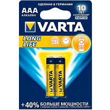 Батарейки алкалиновые Varta "Longlife AAA/LD03"