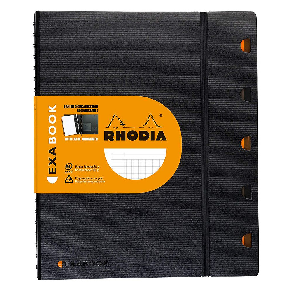 Блокнот "Exabook", A4+, 80 листов, клетка, черный