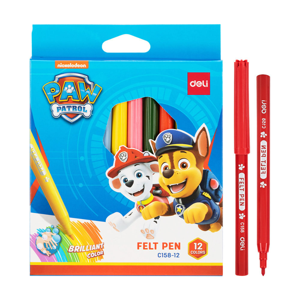 Фломастеры Deli "Paw Patrol", 12 штук, ассорти - 3