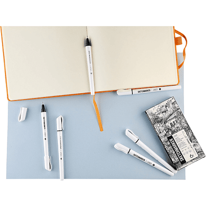 Набор ручек капиллярных "Sketchmarker", 6 штук (0.05, 0.1, 0.2, 0.3, 0.4, 0.5 мм), лайнер, черный  - 4