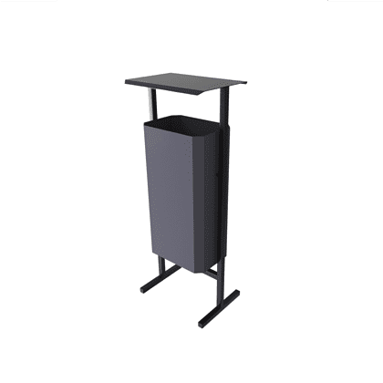 Урна уличная для мусора СТАНДАРТ, 50 л, металл, серый