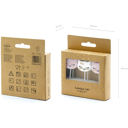 Свеча "Кот", 6 шт, разноцветный - 3