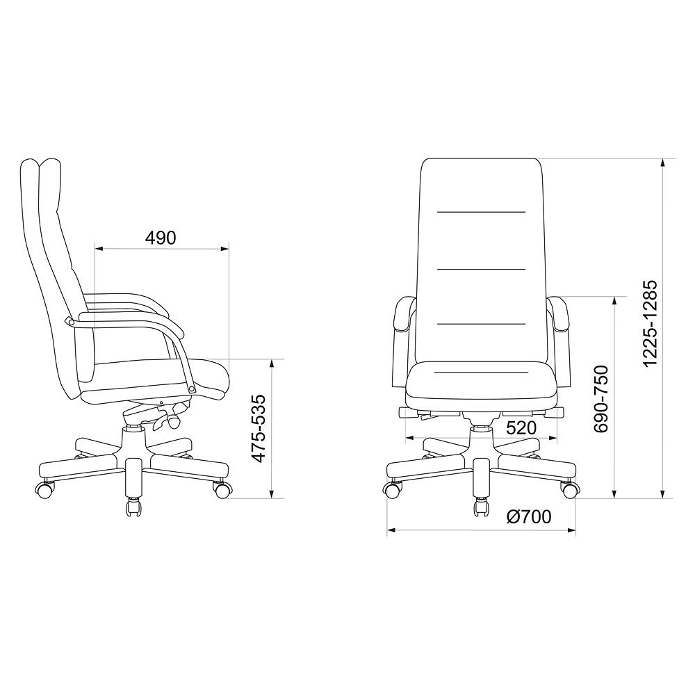 Кресло для руководителя Бюрократ "T-9927WALNUT", кожа, дерево, черный - 5