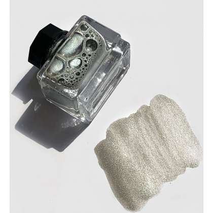 Тушь для рисования и каллиграфии "Малевичъ", 15 мл, металлик серебро - 2