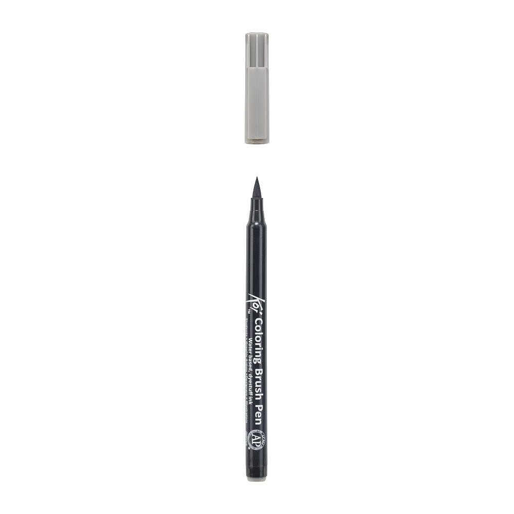 Маркер акварельный "Koi Color Brush", холодный темно-серый - 3
