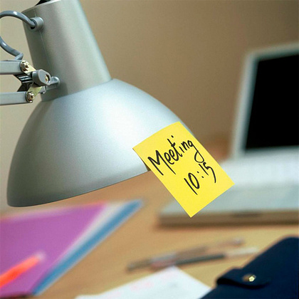 Бумага для заметок на клейкой основе "Post-it Notes", 76x76 мм, 100 листов, желтый неон - 2