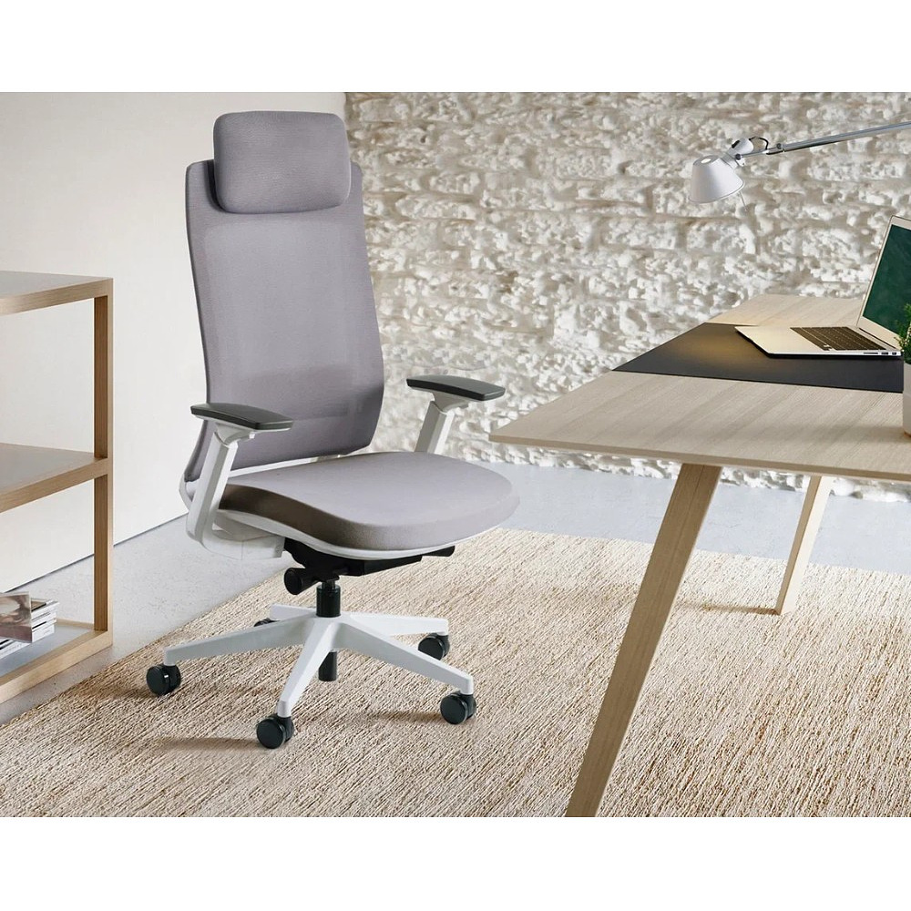 Кресло компьютерное SitZone E-VL002A, сетка, ткань, пластик, черный - 7