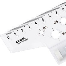 Линейка "Рейсшина", 22 см, прозрачный