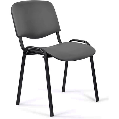 Стул для посетителей ИЗО BLACK, ткань, серая C-38