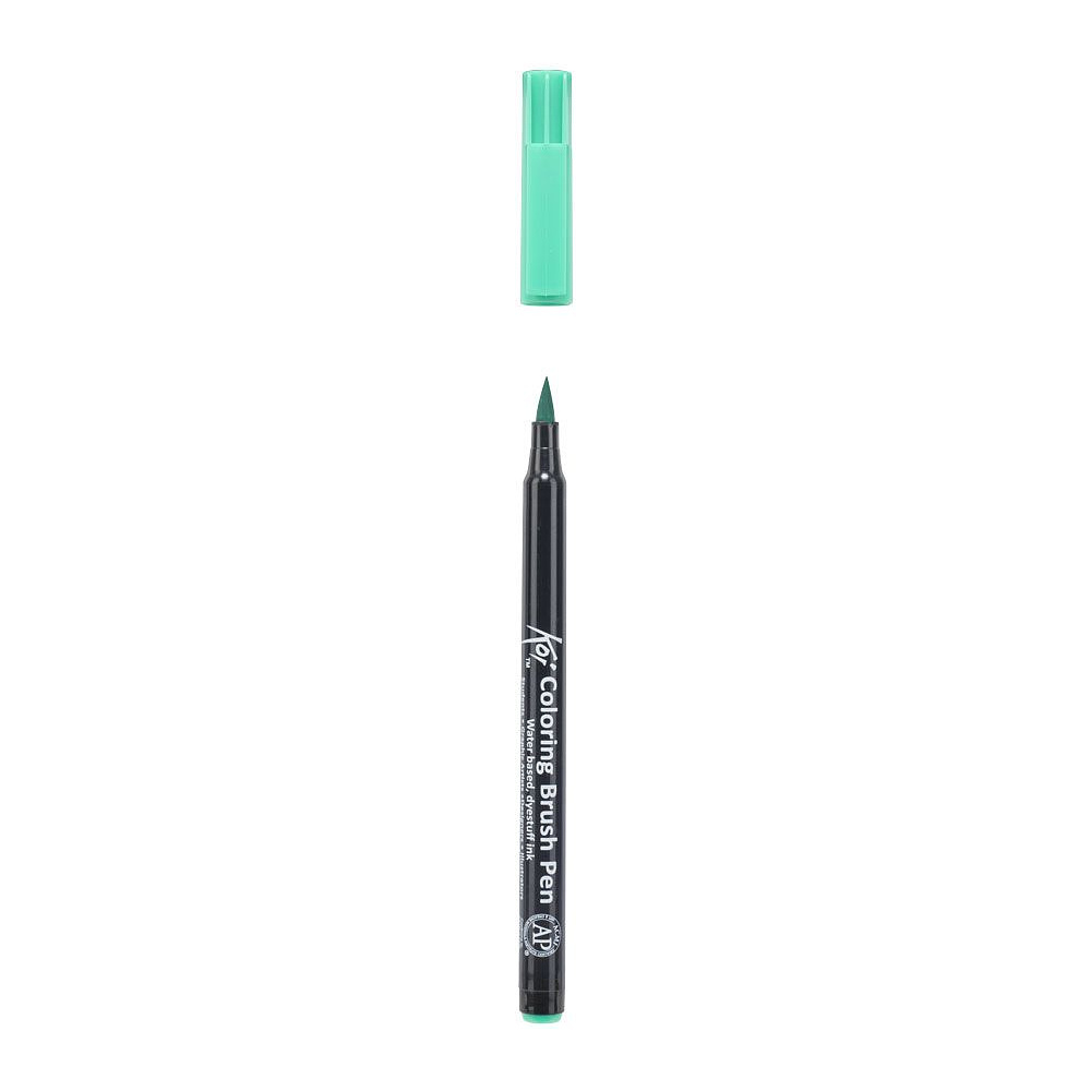 Маркер акварельный "Koi Color Brush", сине-зеленый - 3
