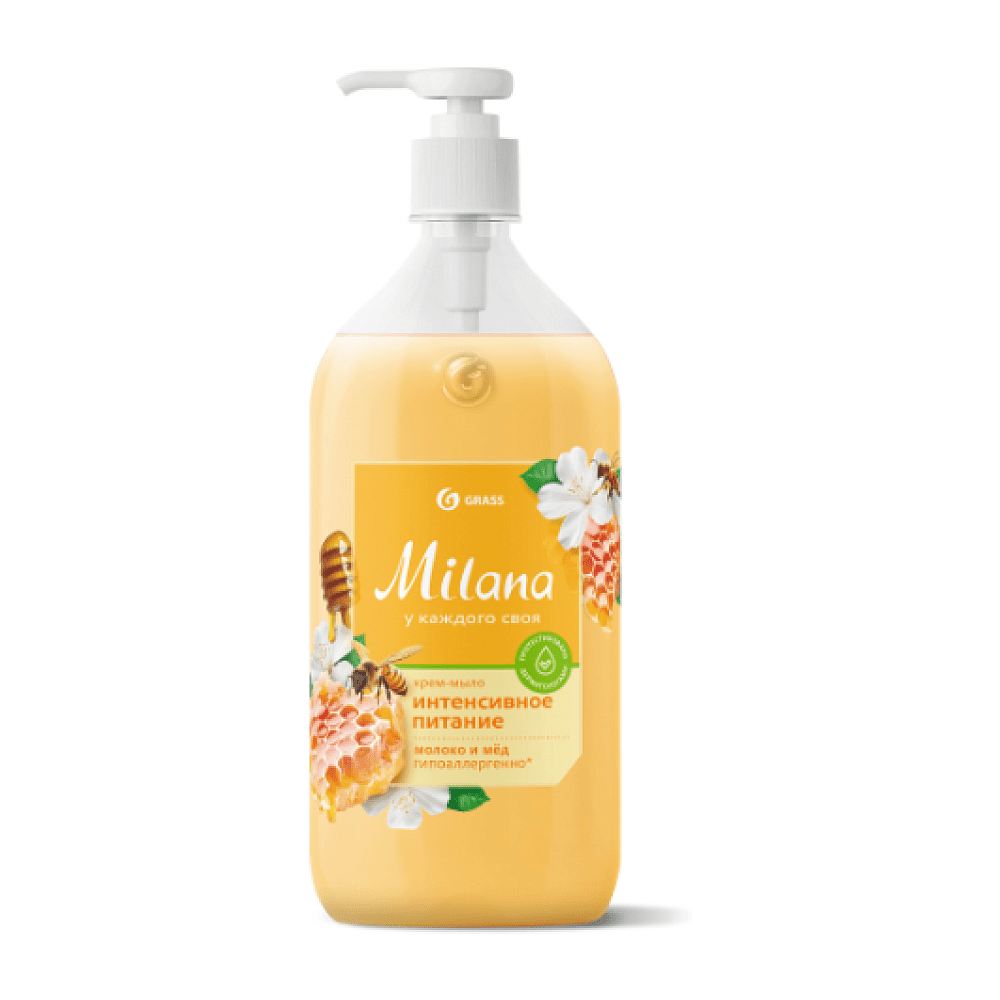 Крем-мыло "Milana", 1 л, молоко и мед