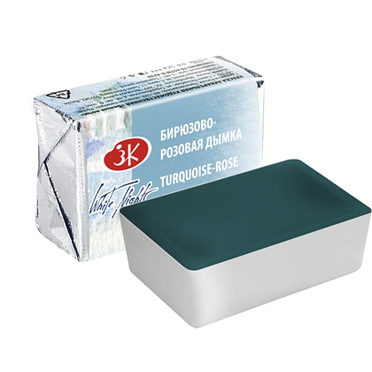 Краски акварельные "Белые ночи", 561 бирюзово-розовая дымка, кювета