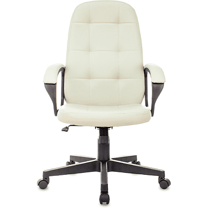 Кресло для руководителя Бюрократ "CH 002", экокожа, пластик, слоновая кость - 2
