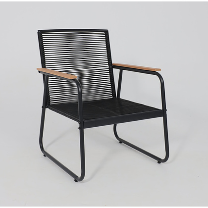 Комплект мебели садовой AksHome GARDENIA (кресло  2 шт, диван 1 шт, стол 1 шт), черный - 34