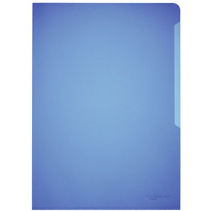 Папка-уголок "Durable", A4, 120 мк, пластик, синий