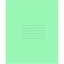 Тетрадь школьная, A5, 24 листа, линейка, зеленый