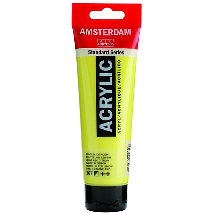 Краски акриловые "Amsterdam", 267 желтый лимонный, 120 мл, туба