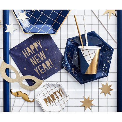 Набор для фотосессии "Давайте праздновать", 8 шт, золотистый - 3