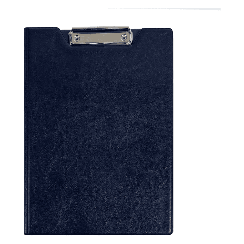 Планшет открывающийся с зажимом, A4, винил, синий
