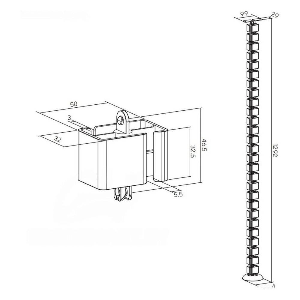 Органайзер кольцевой Ergo Cabel R WHITE, белый - 5