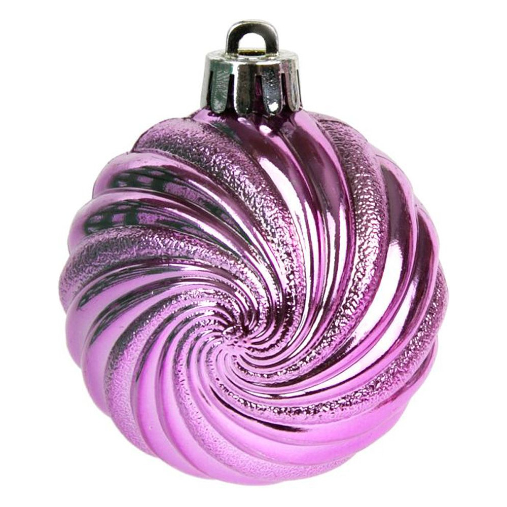 Шар елочный "Вихрь", d6 см, 6 шт, розовый - 2