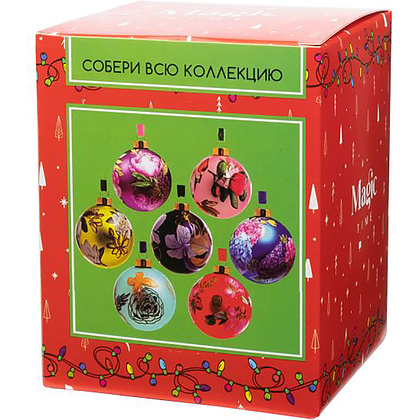 Шар елочный "Ботаника", 8 см, розовый - 4