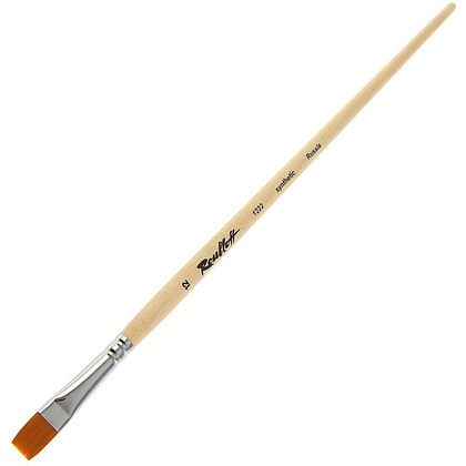 Кисть "Roubloff", мягкая синтетика, плоская, на длинной ручке №12