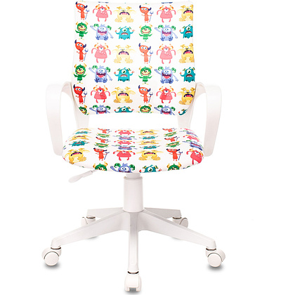 Кресло детское Бюрократ BUROKIDS 1W, ткань, пластик, монстры - 3