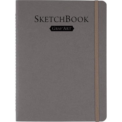 Скетчбук для графики "GrafArt white", 20 листов, 15х20 см, 160 г/м2, серый