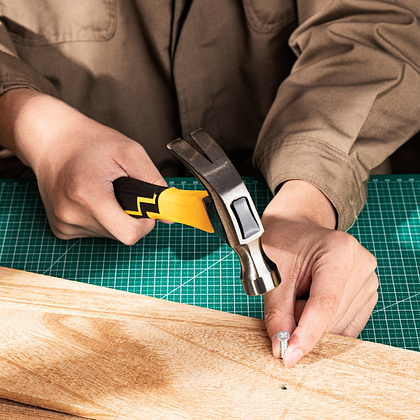 Молоток-гвоздодер Deli YS EDL5001, 0,25 кг, фибергласовая рукоятка - 7