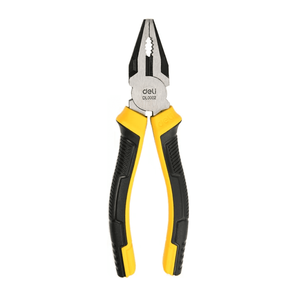 Плоскогубцы Deli YS EDL0002, 180 мм, 2-х компонентные рукоятки