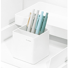 Подставка для ручек "Nusign", пластик, 2 деления, белый