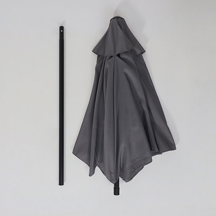 Комплект мебели садовой AksHome PICNIC (стол 1шт, 4 кресла, зонт 1шт), серый, черный - 33