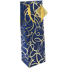 Пакет бумажный подарочный для вина "Blue night"