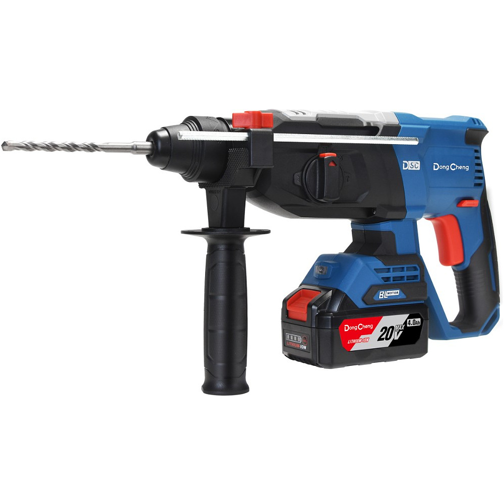 Аккумуляторный перфоратор DongCheng DCZC02-26 (TYPE EM), 20 В, 3.1 Дж, 2 АКБ, 4 Ач, З/У 2 А - 3