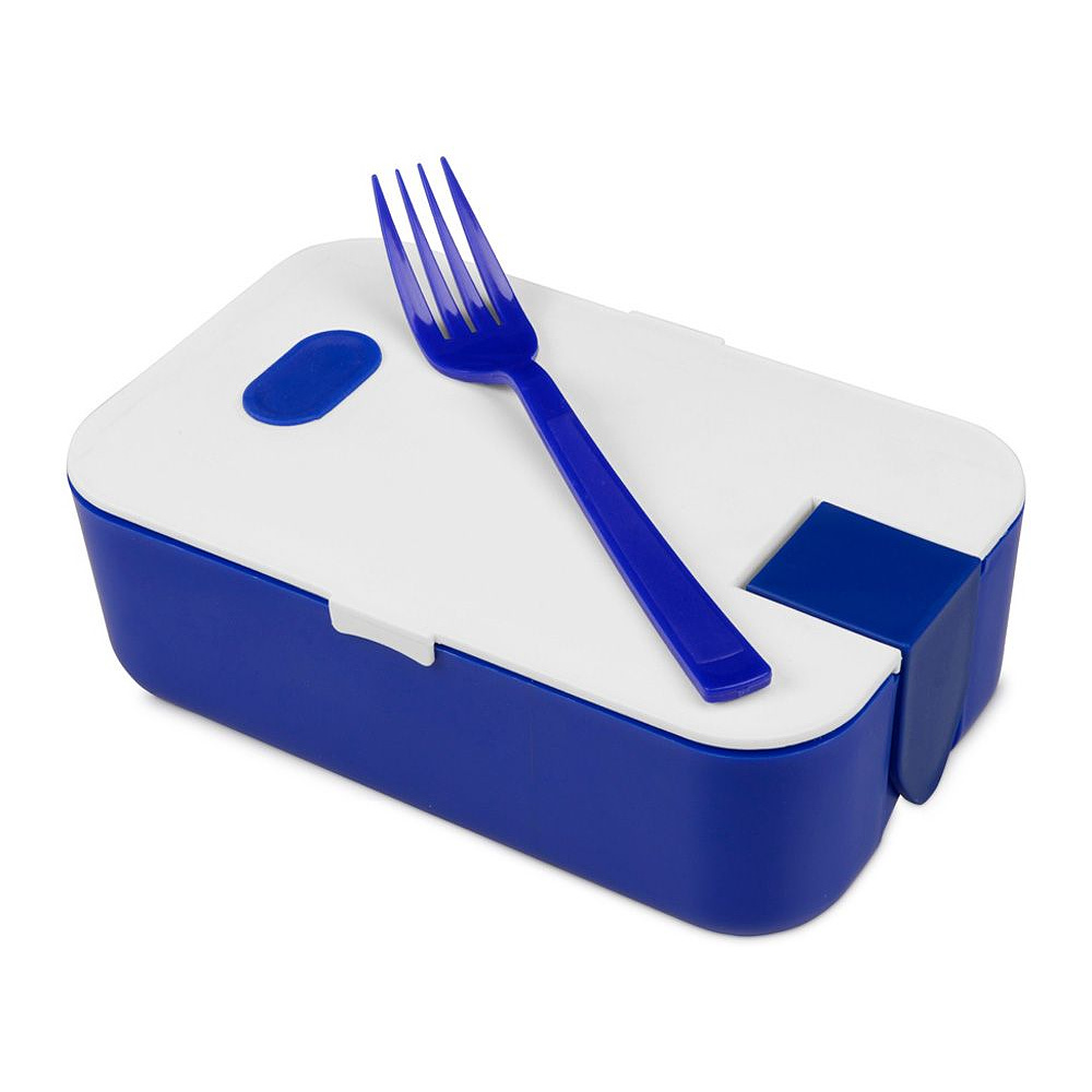 Контейнер для еды "Neo", пластик, синий, белый